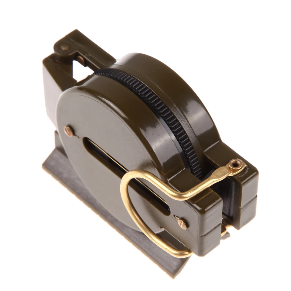 

Portable Army Green Folding Lens Compass Military Multifunction Compass Boat Compass Dashboard Dash Mount Outdoor Tools