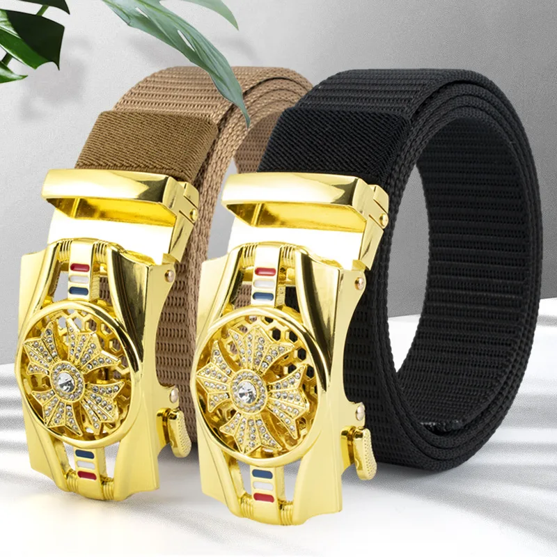 

New-style alloy automatic buckle men's belts business and leisure belts rotatable jeans belts designer belts men