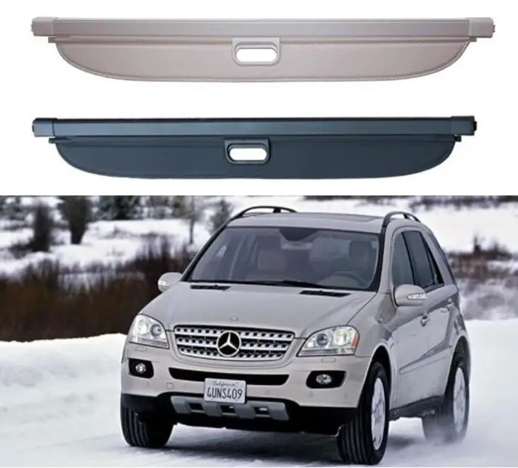 

High Quality Rear Trunk Security Screen Privacy Shield Cargo Cover For Mercedes-Benz ML W164 ML320 ML350 ML400 2006-2012