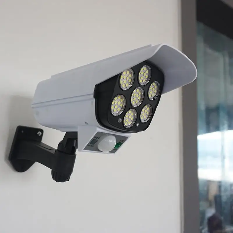 

5W Solar Wall Light Security Wall Lamp Simulated Surveillance Camera Body Sensor Garden Light HC-38