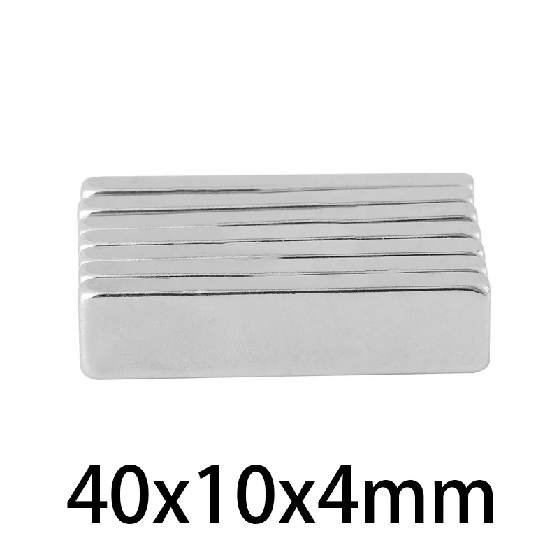 

5-50 pcs Super Strong 40x10x4mm Block Bar Magnets Rare Earth Neodymium N35 Permanent magnet 40*10*4mm Square magnet 40x10x4mm
