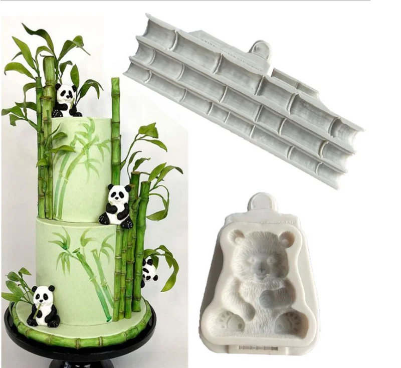Панда бамбуковая силиконовая форма Аксессуары для выпечки шоколада | Дом и сад