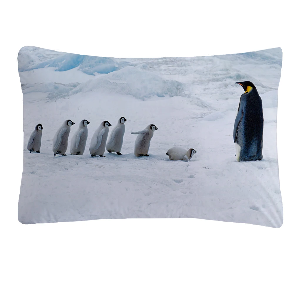 

Penguin 3D Print Pillowcase 50x75cm Home Pillowcase Blue Glacier Ocean Pillow Cover Plaid 1Pieces 2 Pieces Stripe Pillow Cover