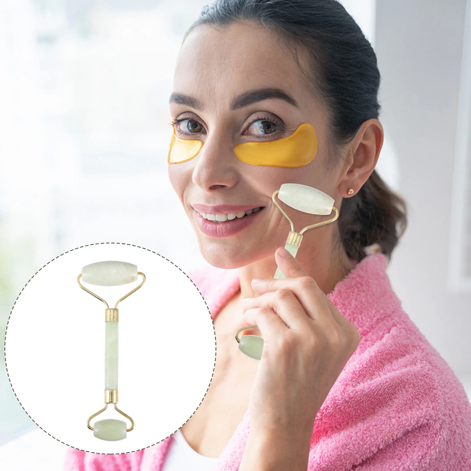 

Face Body Massaging Bar Natural Jade Roller Therapy Tool Tool