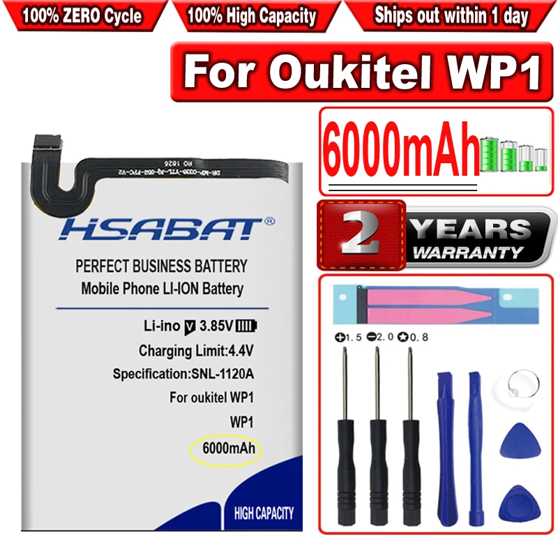 

Аккумулятор HSABAT 6000 мА · ч для Oukitel WP1
