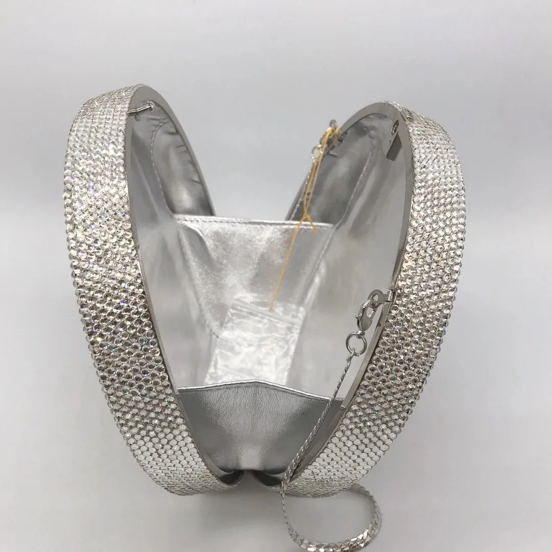 Новый HAPYY Letter белый/синий полный бриллиант круглой формы женский клатч высокого