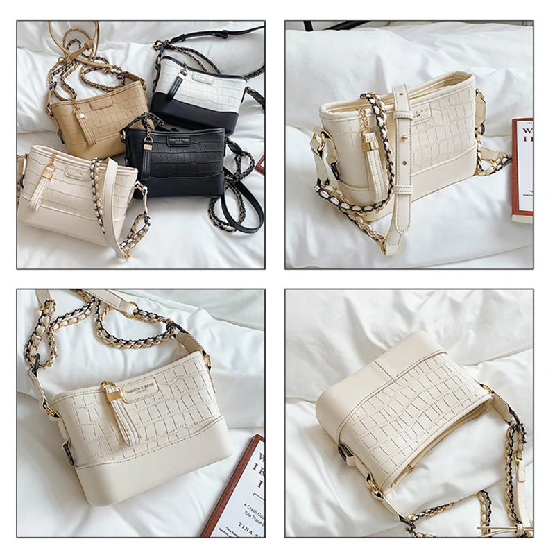 

Designer Bags Women Bucket Bag Retro Alligator Pattern Hobo Totes Luxury Brand Handbag And Purses Female Shoulder Messenger Bag