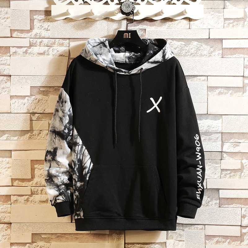 

Korea Fashion For 2022 Autumn Spring Black White 7XL Hoodies Men's Sweatshirts Hip Hop Overysize Streetwear Casual Pullover