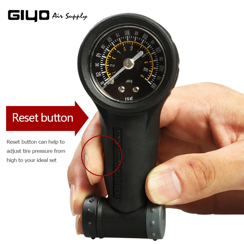 Датчик давления в шинах GIYO GG-05 с двойным клапаном для Presta Schrader насос велосипеда