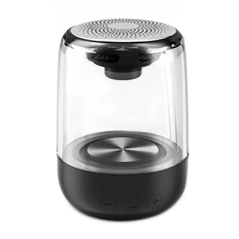 

Bluetooth Speaker, Portable Adjustable 7-Color Light 360° Stereo Sound Crystal Glass Music Speakers