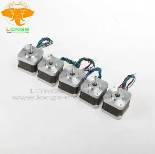 

Stepper Motor 5PCS Nema17 1.7A 40mm 57oz.in 1m cable W Connector 3D Printer