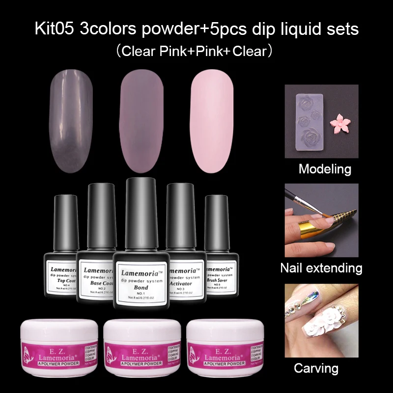 Набор ламамории набор блестящих пудр для ногтей градиентных цветной