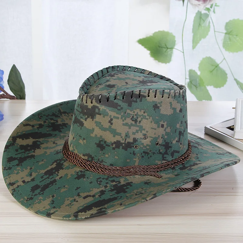 Хепберн бренд 2019 Камуфляж ковбойская шляпа для мужчин/женщин верховая езда