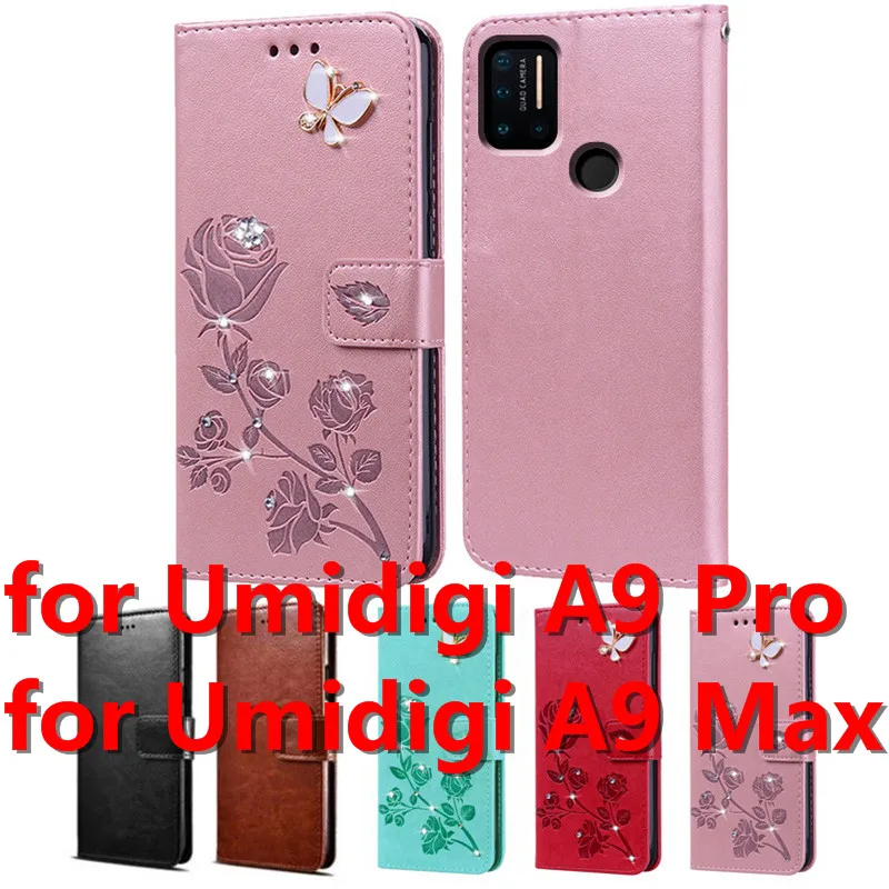 pu leather phone case for umidigi a9 pro flip case for umidigi a9 max business wallet case soft silicone back cover free global shipping