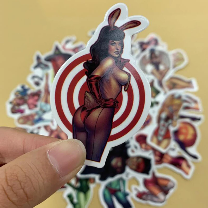 50/шт. полновесная девушка Дьявол ПВХ наклейка художественная коллекция