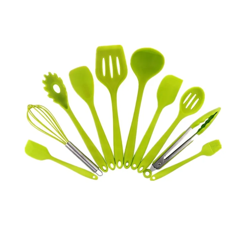 10 шт./компл. силиконовые Кухонные принадлежности набор кухонной посуды из