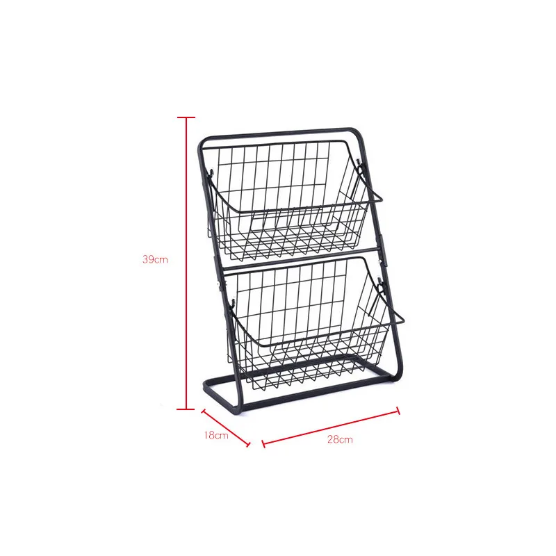 

Iron Storage Shelf Rack for Kitchen Seasoning Organizer Fruits Holder Double Layer Assembly Bathroom Cosmetic Storage Basket