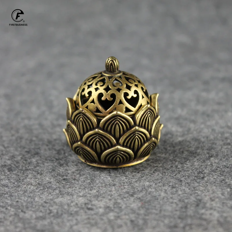 Медная подставка для благовоний в стиле ретро карманный ажурный латунный