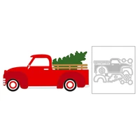 2020 new christmas transportation truck and plant tree metal cutting dies for scrapbooking greeting card paper making no stamps
