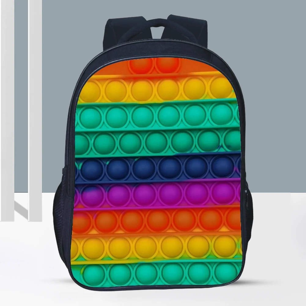 

Цветной пузырьковый рюкзак с 3D-принтом, вместительный рюкзак, игрушки для снятия стресса, рюкзак в стиле преппи для колледжа и школы
