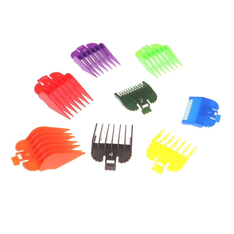 

8Pcs Universal Hair Clipper Limit Comb Guide Attachment Size Barber Replacement