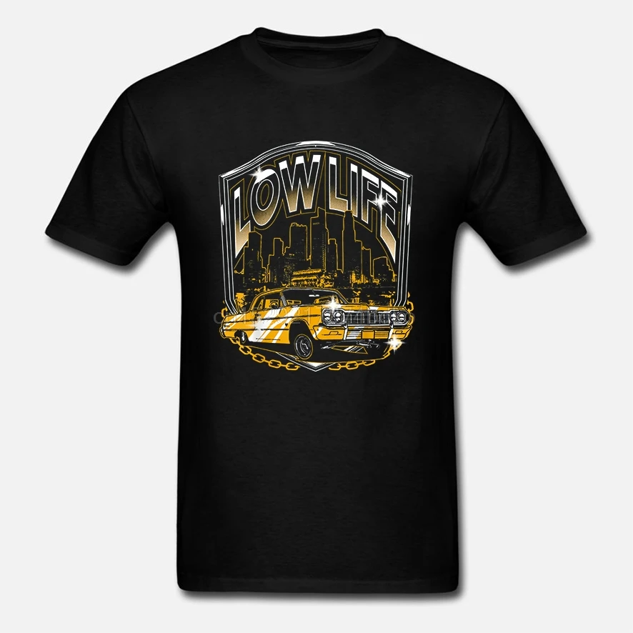 Мужские Lowrider футболка с изображением автомобиля подарки Brass Ring Классическая