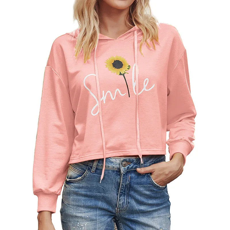 

2020 autumn and winter women's printing long sleeve hooded Sweatshirts for women Harajuku style simple wn*