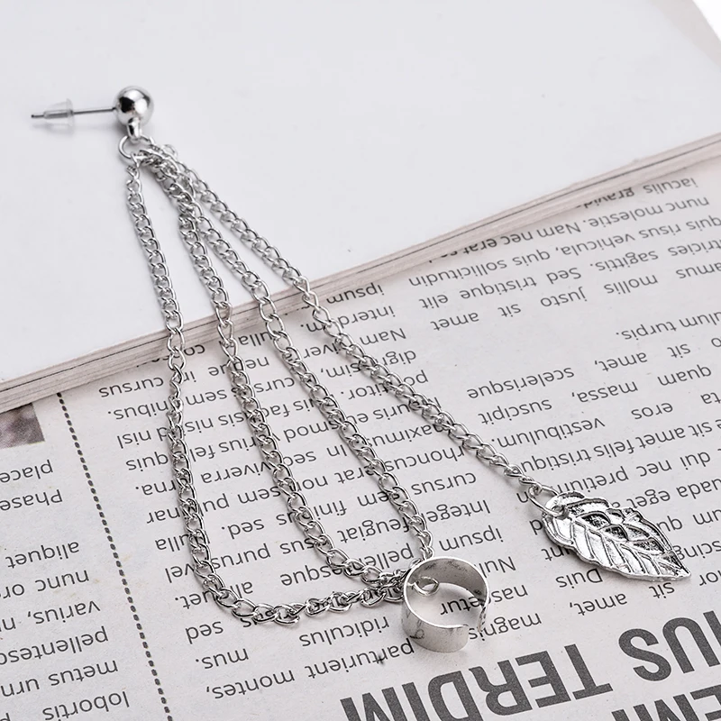 Новые модели цепочки с кисточками подвески в виде листьев серьги-каффы