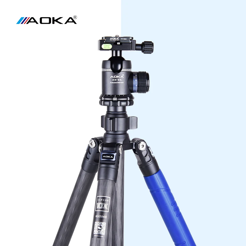 AOKA KU254C + KK33 загрузка 13 кг углеродное волокно легкий компактный низковесный штатив