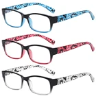 Диоптрии + 1  + 4 модные очки для чтения с пружинной петлей цветочный принт каучуковые Очки Для Чтения Защитные очки пресбиопические очки