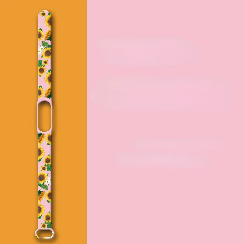 Ремешок силиконовый для Xiaomi Mi band 5 6 3 цвет в ассортименте