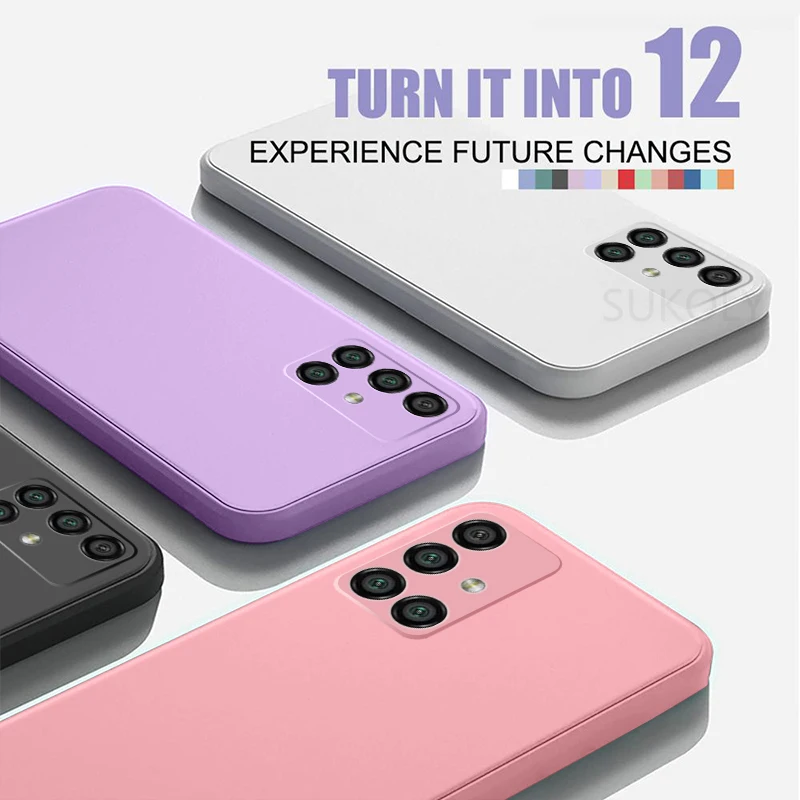 Case For Samsung S20 S21 FE A51 A71 A21S A32 Liquid Silicone Soft Cover For A50 A70 S20 S10 S9 S8 S21 S22 Ultra A52 A72 A53 5G