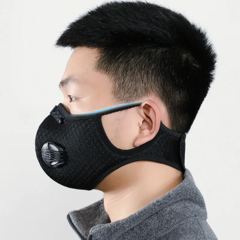 

Mesh dust/gas mask with dust cover, cycling mask outdoor smog protection for men and women adjustable respirator mask