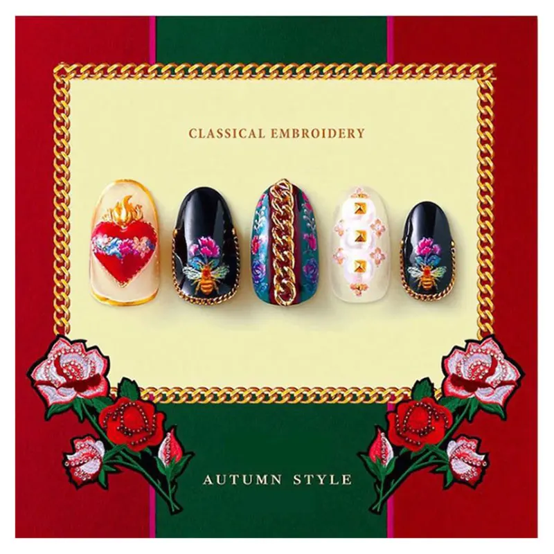 12 типов золотых цепочек для ногтей металлические украшения маникюра золотые