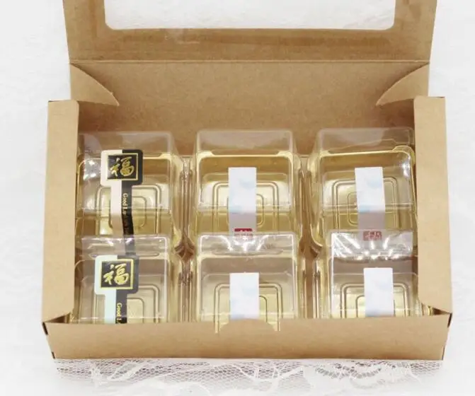 50 шт. чистая крафт-бумага коробка с окном большие подарочные коробки из