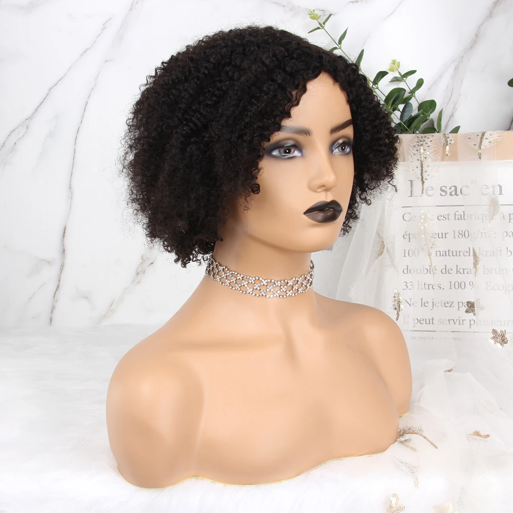 

Kinky Culry Full Machine Made Wigs Natural Color Remy Brazilian Machine Made Wigs For Women Human Hair