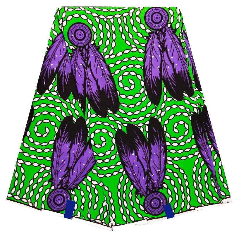 

green Veritable Wax Guaranteed Real Wax 6yard/lot 2019 Wax High Quality African Ankara Fabric