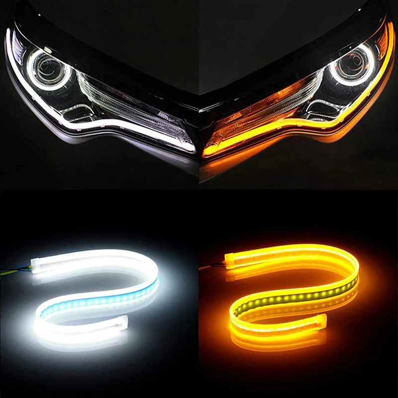 

Bluetooth DRL Light For Universal Car LED Lamps Turn Signal Lightbar Waterproof Car Headlight Yellow White Blue Red Lights