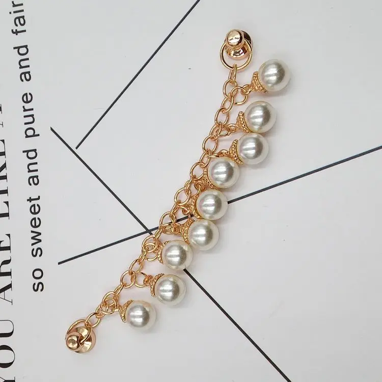 

Creative diy mobile phone shell jewelry pearl bracelet hole shoe chain accessories handmade mobile phone hanging chain