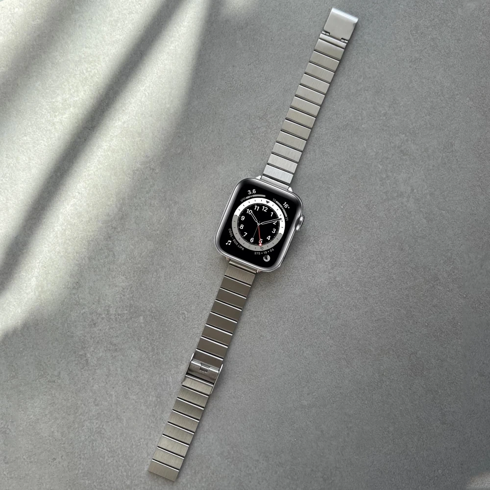 Ремешок для часов Apple Watch 7 41 мм 45 тонкий металлический браслет iWatch 6 SE 5 4 3 40 44 38 42