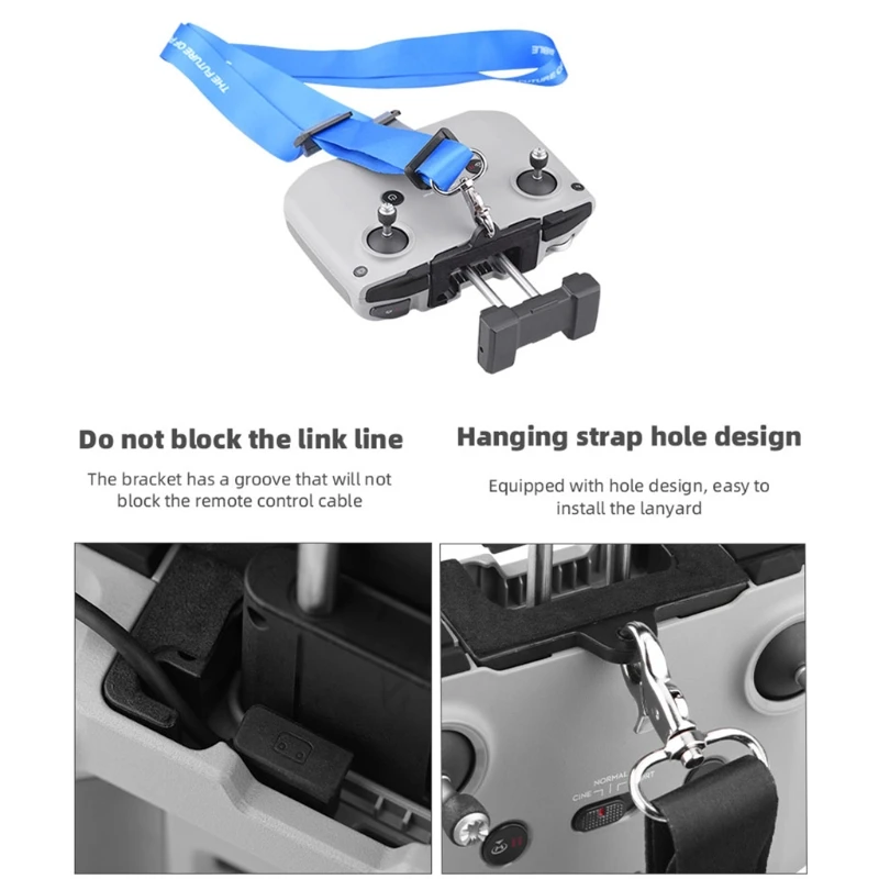 

60cm Adjustable Shoulder Lanyard RC Drone Neck Strap with Hook Adapter for Air 2S/Air 2/Mini 2 Remote Control