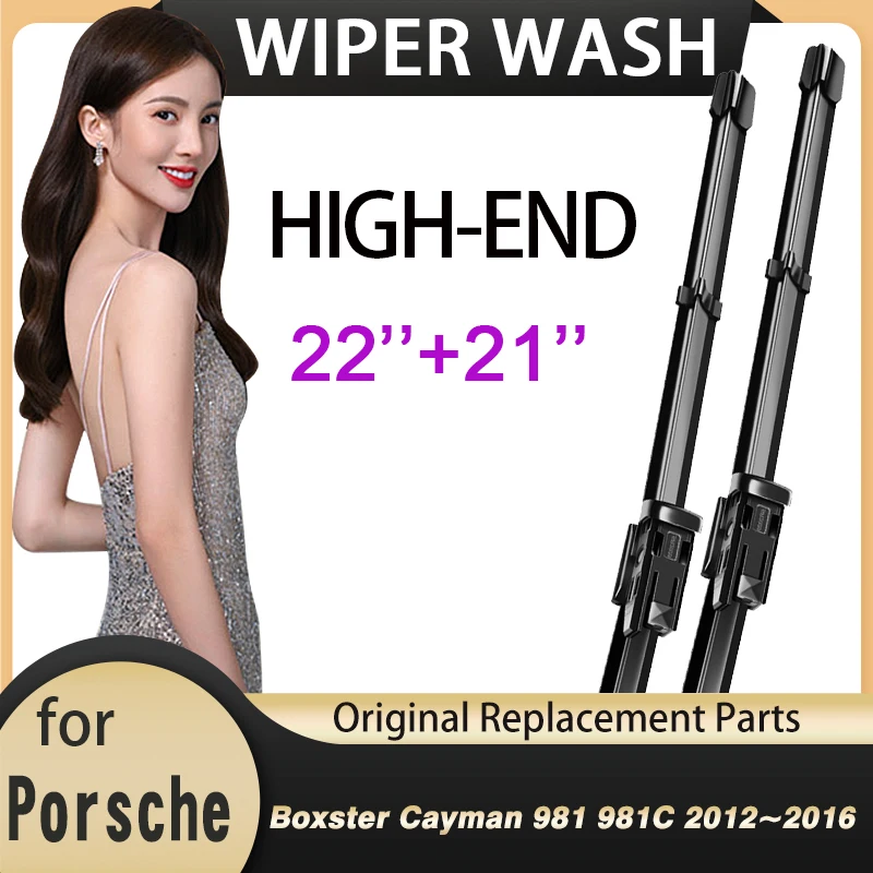 

for Porsche Boxster Cayman 981 981C 2012~2016 2013 2014 2015 Car Wiper Blades Front Windscreen Windshield Wipers Car Accessories