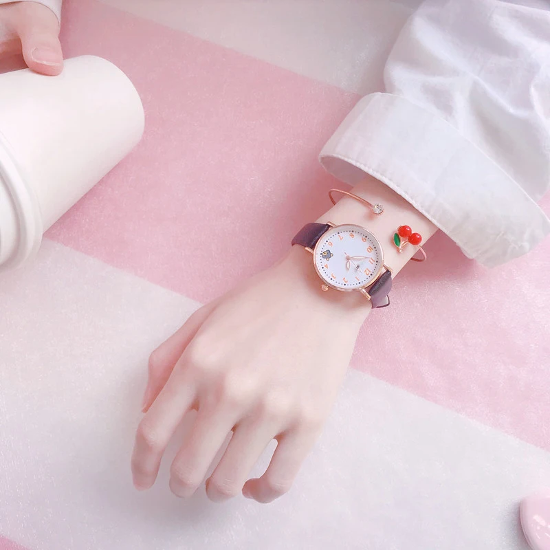 Новинка 2020 женские часы с указкой милые Мультяшные свежие одним и тем же