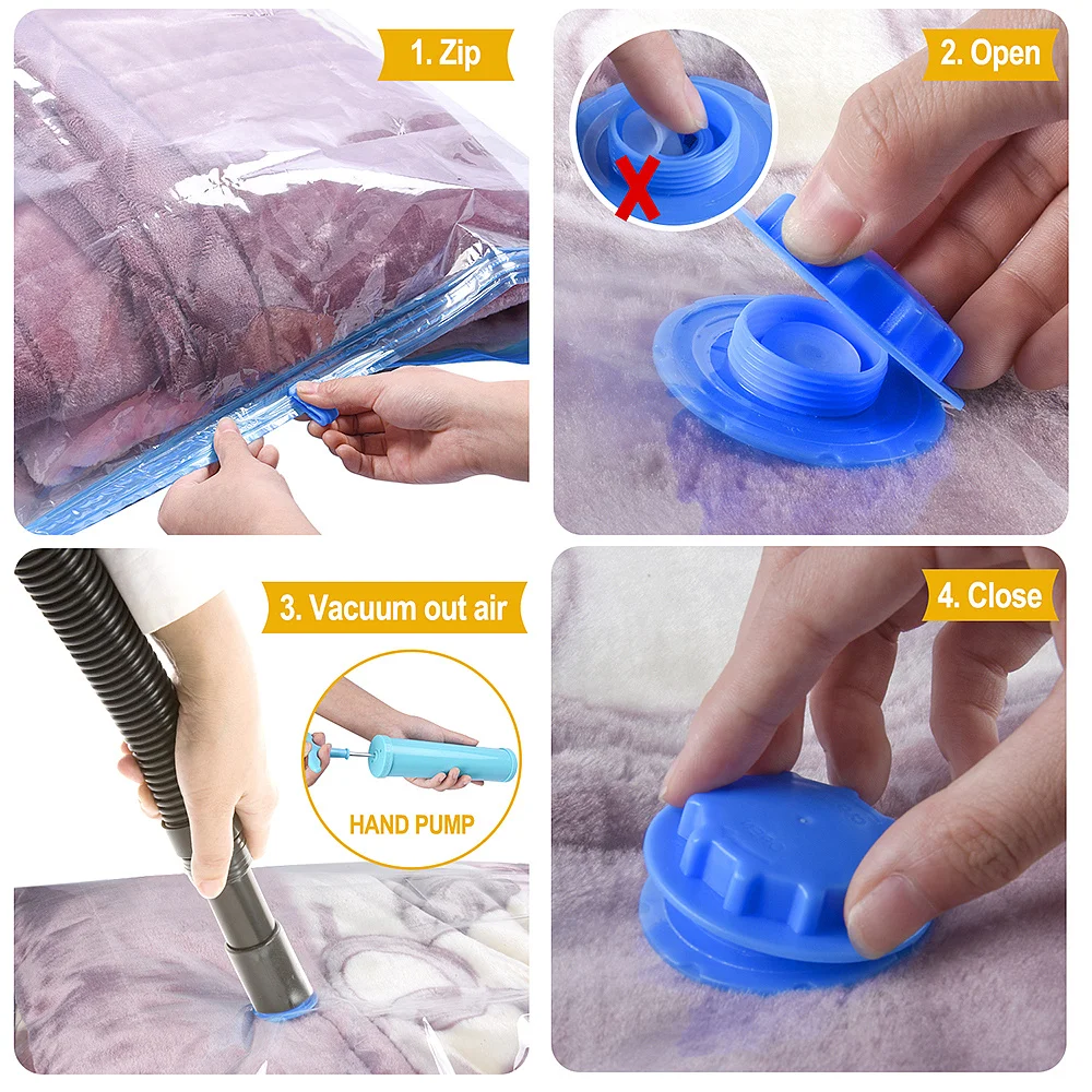 3pcs/lot Домашние вакуумные сумки для хранения одежды сумка с клапаном прозрачная граница складной сжатый Органайзер Экономия пространства пакет уплотнения