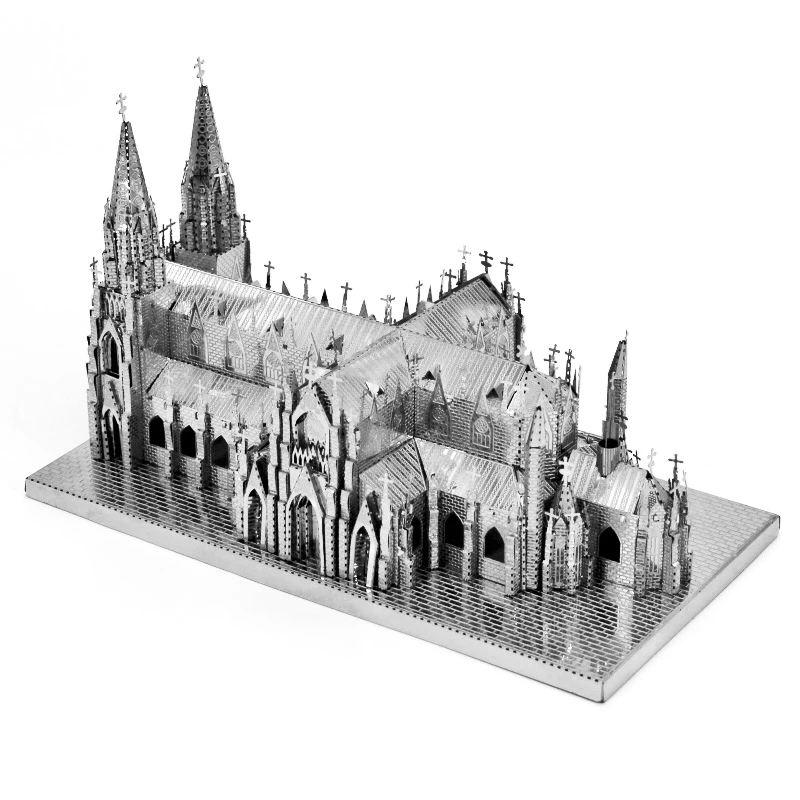 Св. Патрик's Cathedral 3D металлические Пазлы Новый здания Нью Йорка модель Наборы