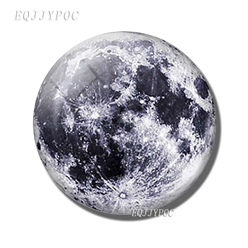 1 шт. Луна фото 30 мм магнит на холодильник и Вселенная стеклянная зеркальная