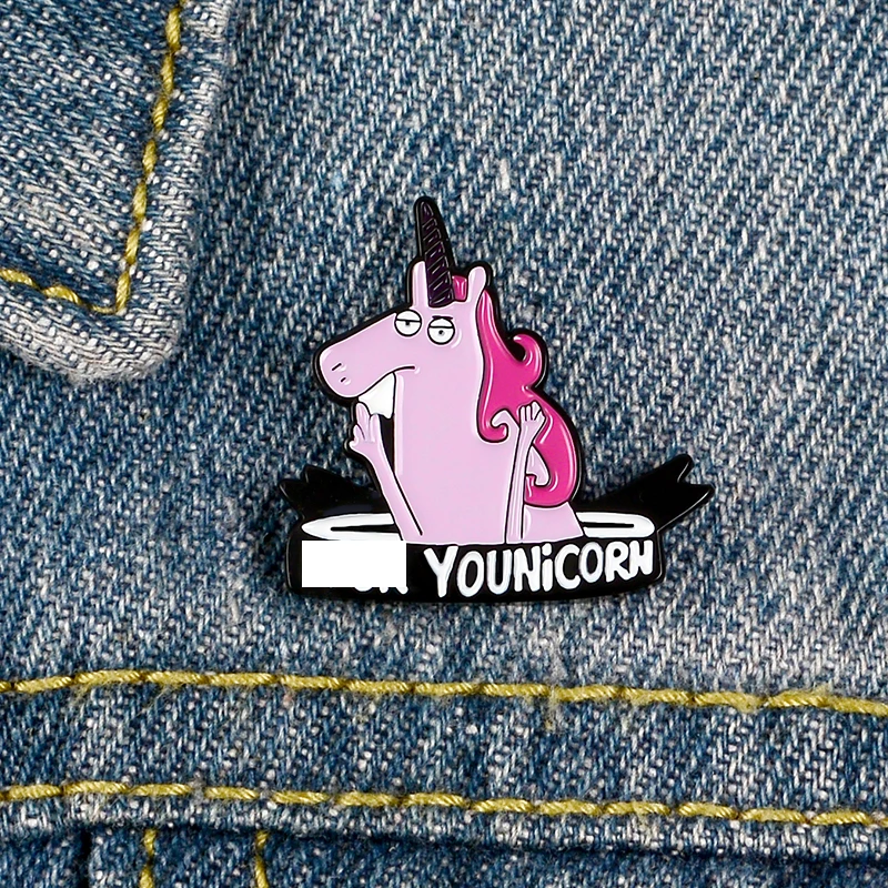 Эмалированная заколка в виде розовой лошади забавная брошь животного на лацкан