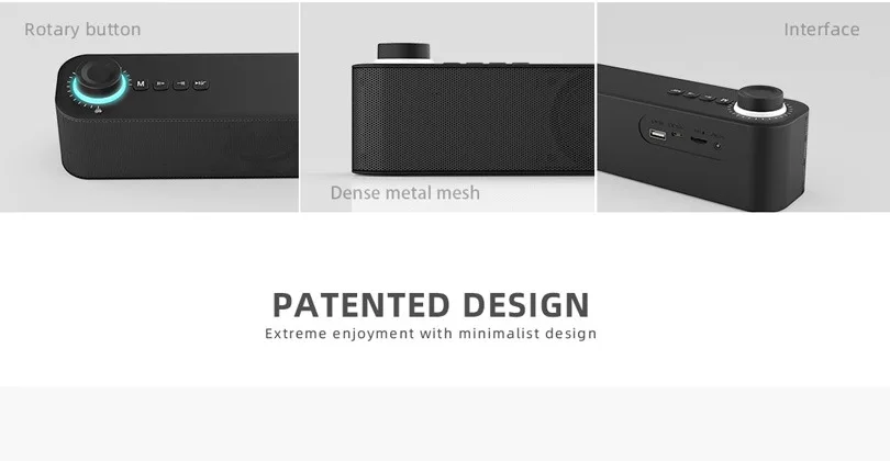 

Bluetooth-динамик с ручкой, беспроводной Bluetooth-динамик с длинной панелью, двойной динамик с высокой громкостью, домашний сабвуфер для аудио и видео