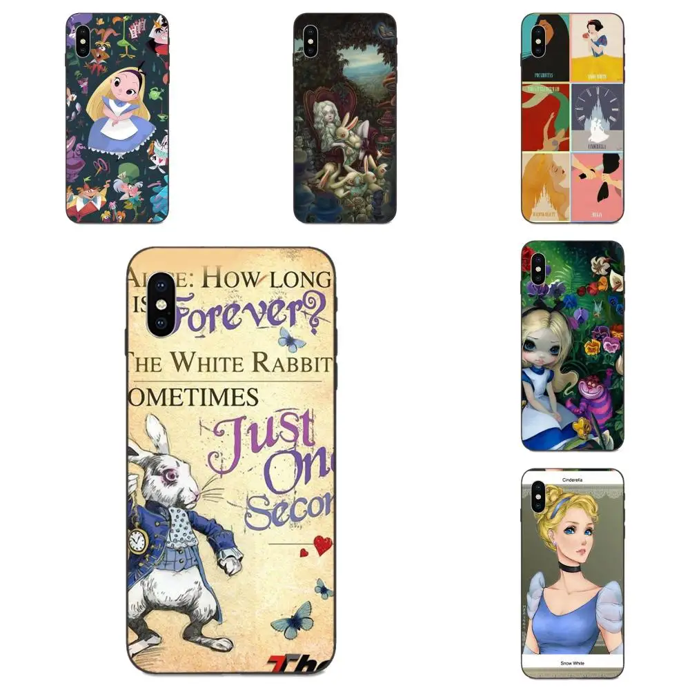 ТПУ чехол для телефона Apple iPhone 4 4S 5 5S SE 6 6S 7 8 11 Plus X XS Max XR Pro Алиса в стране чудес