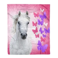 dream forest romantic unicorn 3d full moon decoration bedroom throw travel blanket portable travel childrens gift